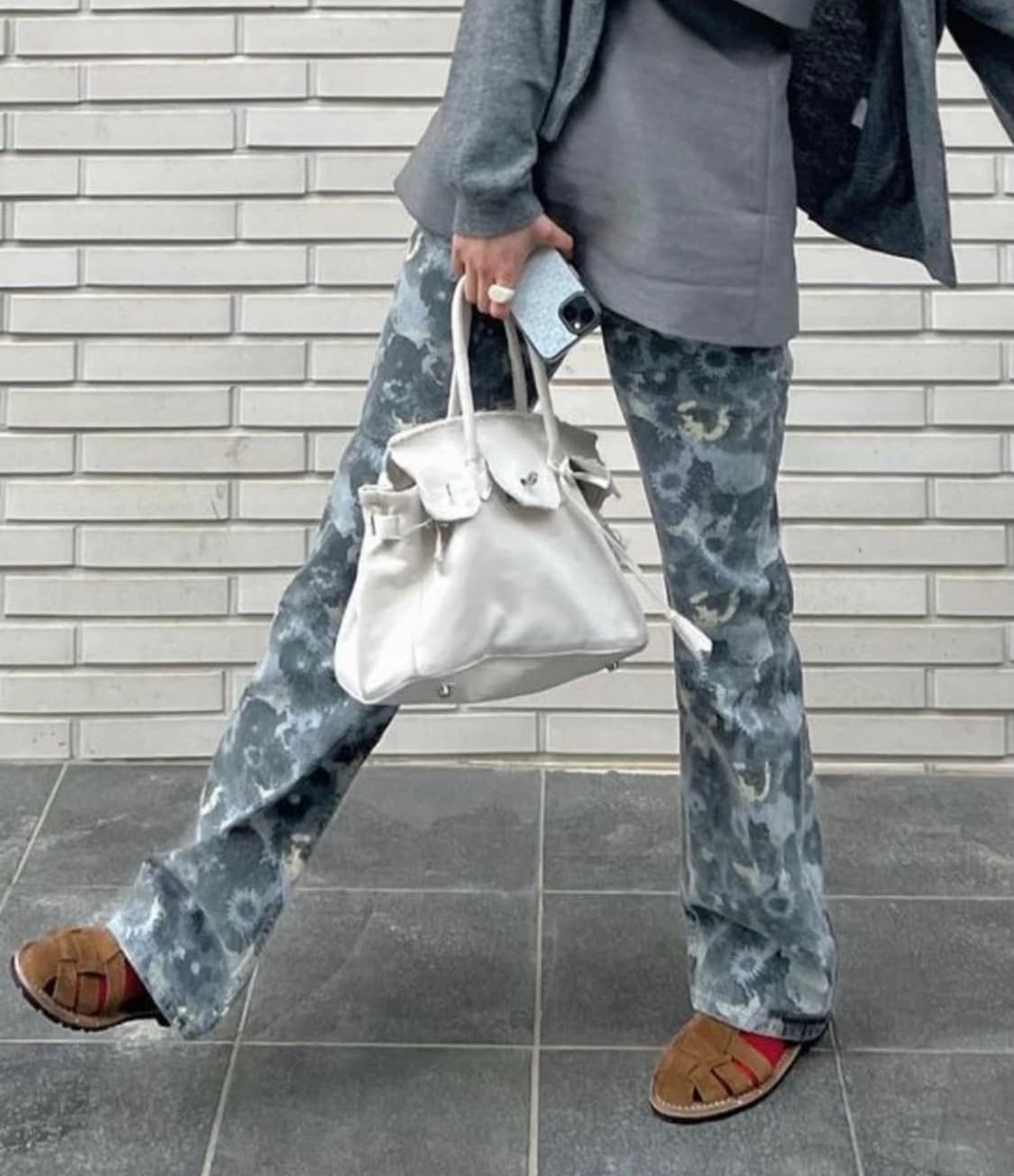 GANNI 가니 플라워 패턴 플레어 팬트 26사이즈 상품이미지1