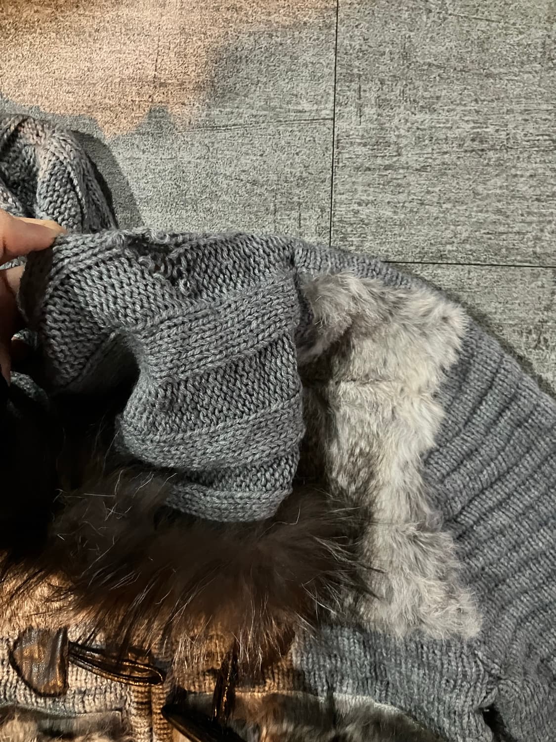 일본빈티지 Lemade 하구미모리걸 아메카지너드남 레빗퍼 더플코트자켓 상품이미지2