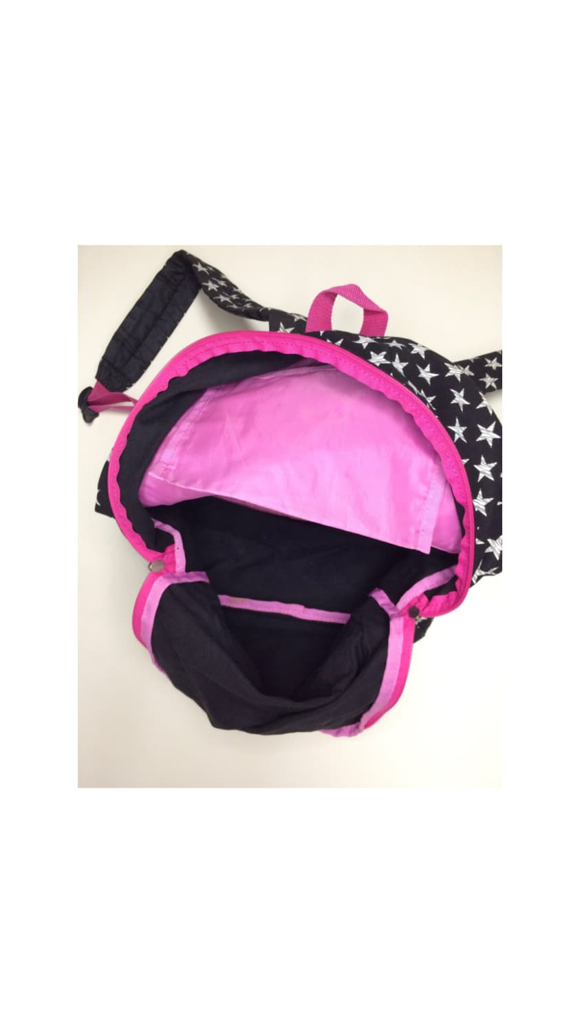 빈티지 블랙 별 무늬 패턴 백팩 상품이미지4