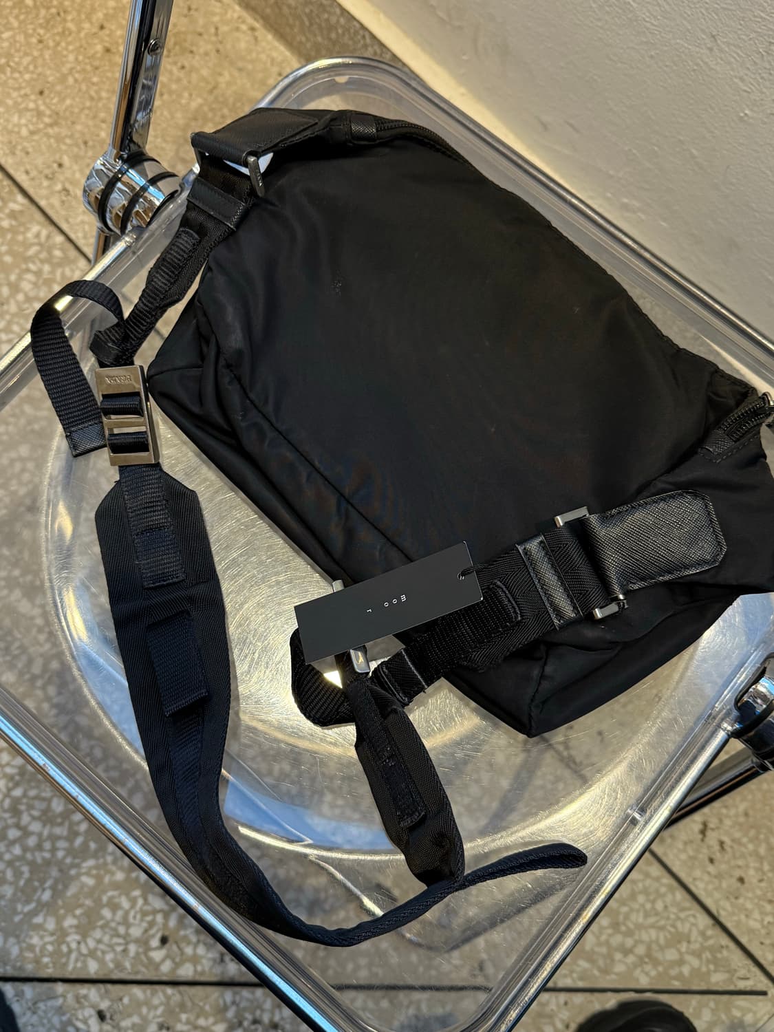 Prada Nylon Saffiano Leather Bag Strap B 상품이미지5