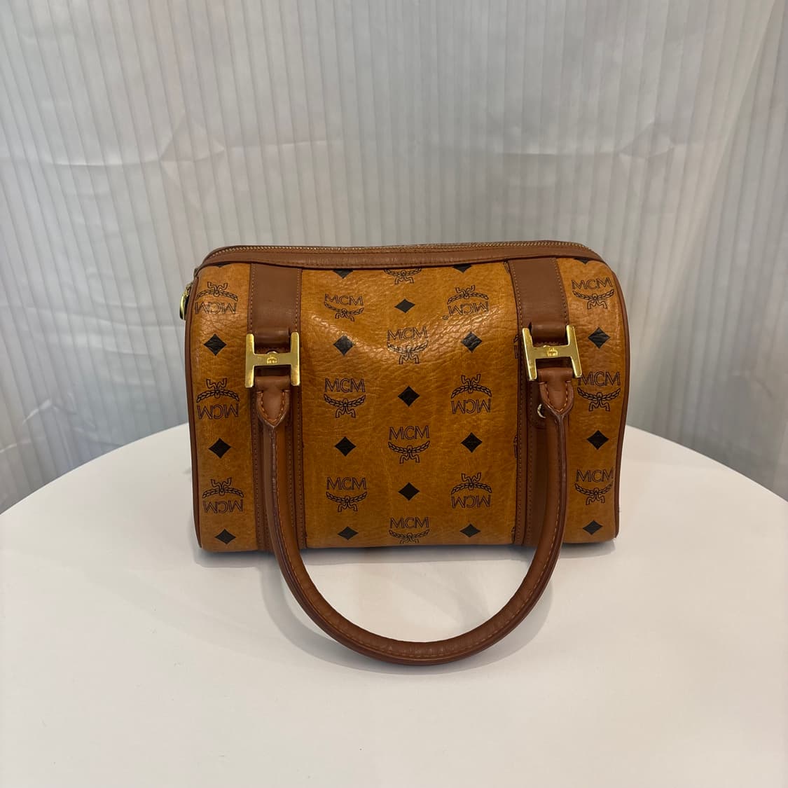 정품 MCM 황토 비세토스 토트백     상품이미지5