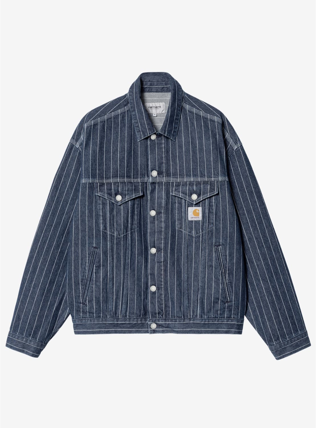 M사이즈 칼하트WIP 오를레앙 올리언 스트라이프 자켓 블루 스톤화이트 상품이미지1