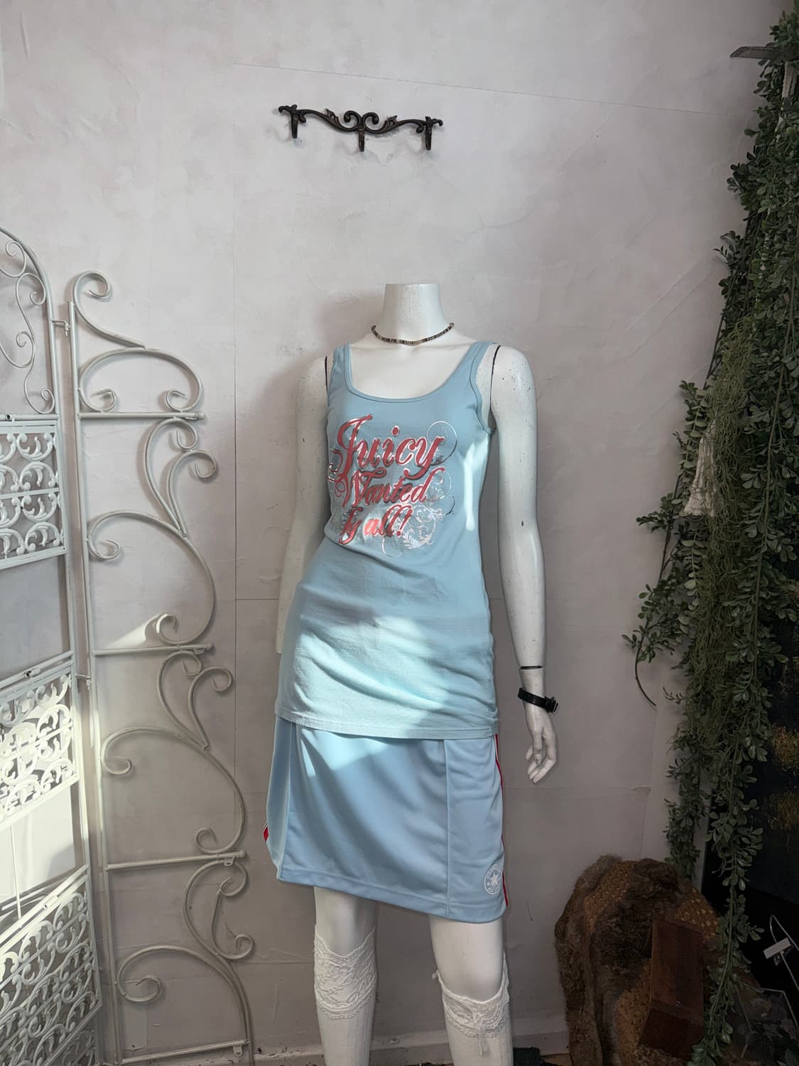 Juicy Couture pink blue lettering 슬리브리스 상품이미지2