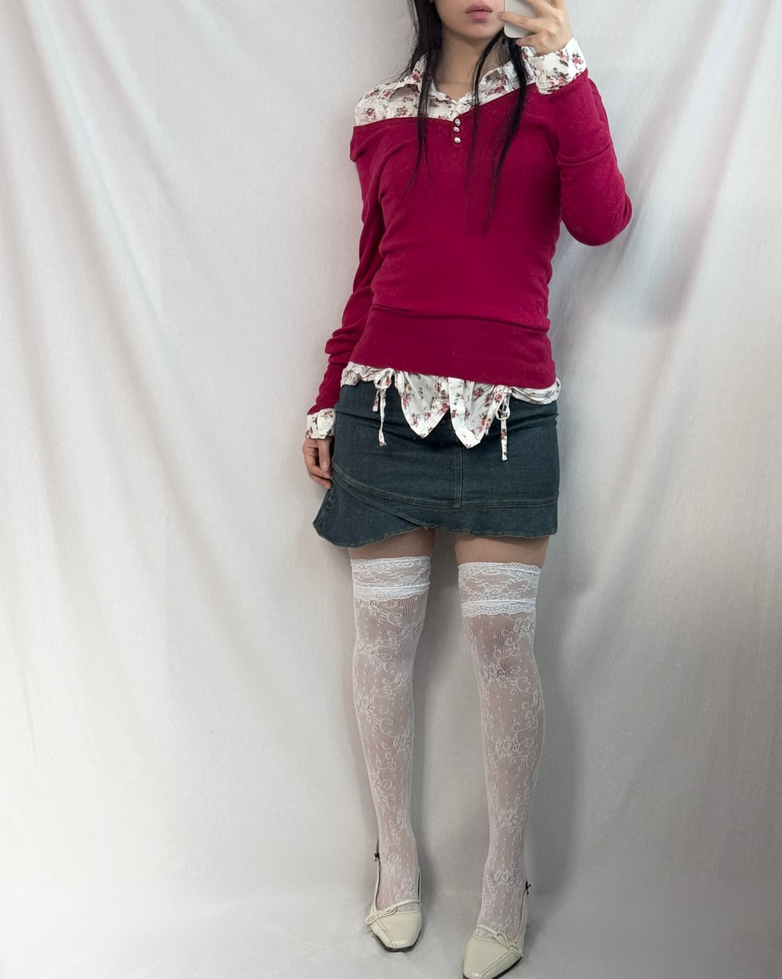 투 웨이 와이드 넥 버튼 니트 상품이미지4