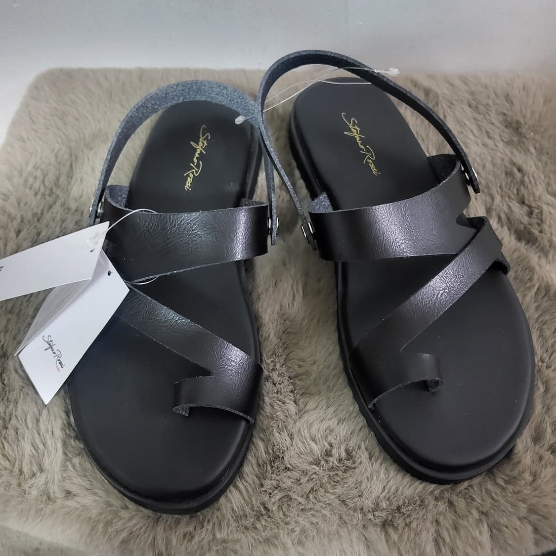 새상품 스테파노로시 남자 가죽 샌들 쪼리 슬리퍼 260 상품이미지1