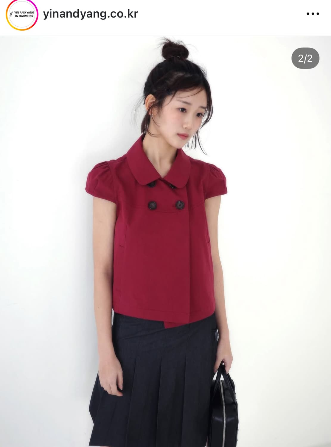 Yinandyang 인앤양 포포 블라우스 자켓 레드 상품이미지2