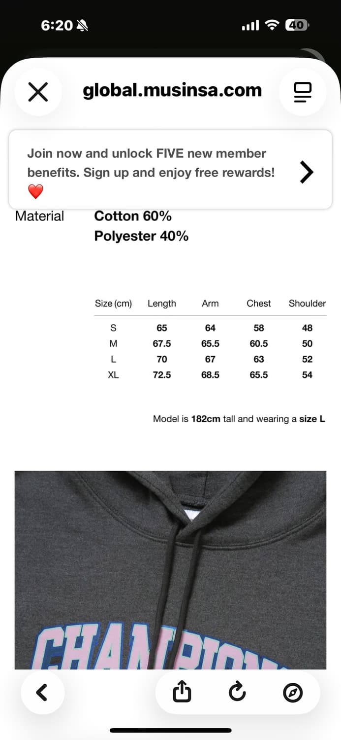 디스이즈네버댓 [민트급.정품] 후드티 챔피온 로고 스웻셔츠 M(103) 상품이미지3