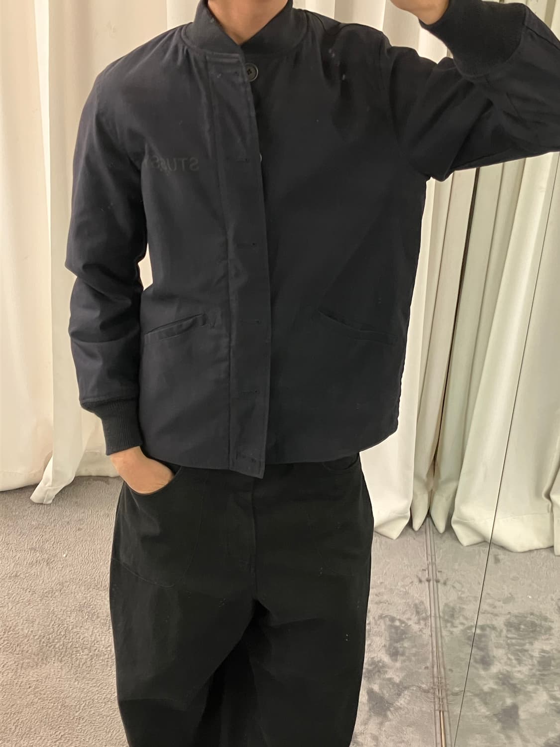 스투시 블랙 덱 자켓 M 상품이미지8