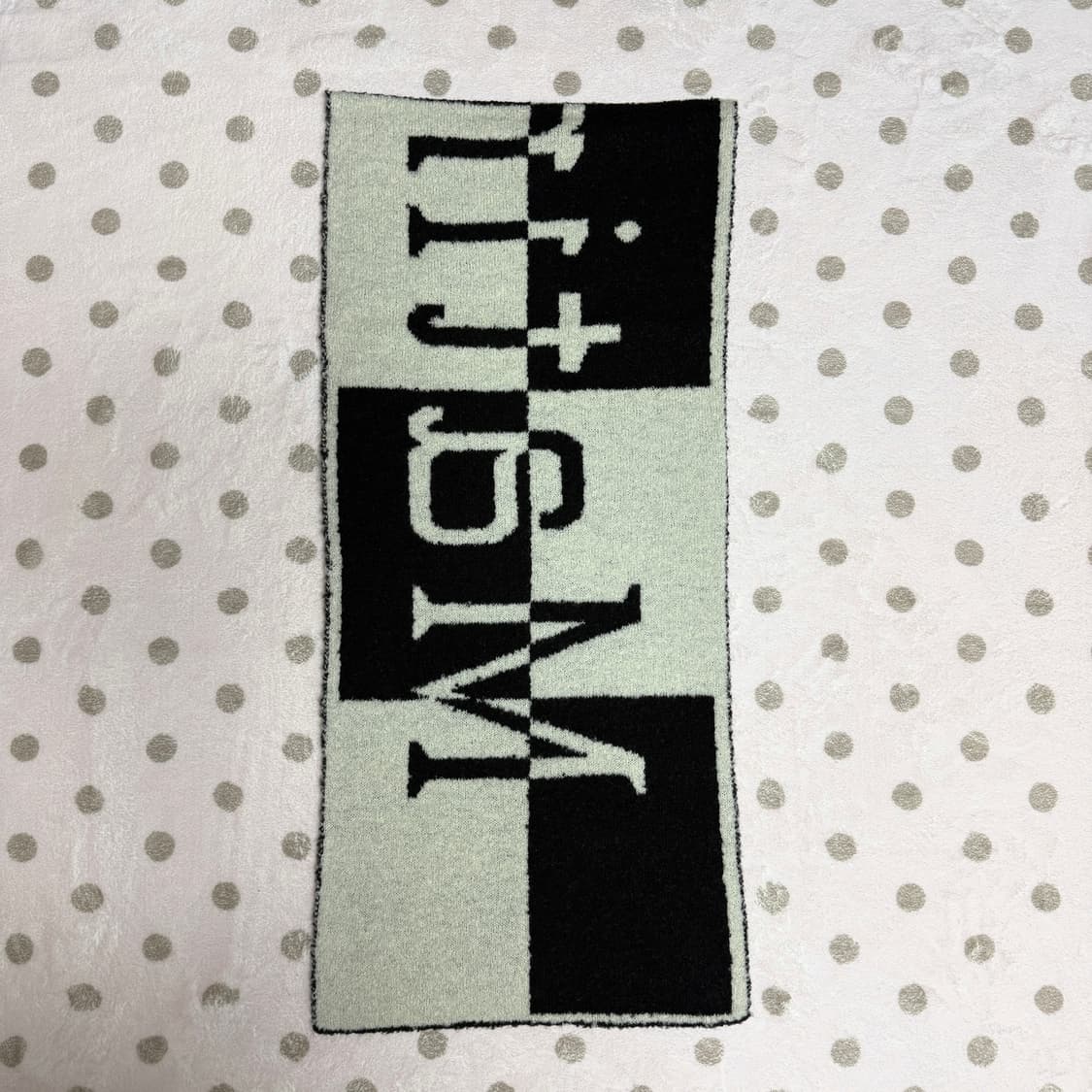 마뗑킴 로고 체크보드 머플러 아이보리 상품이미지5