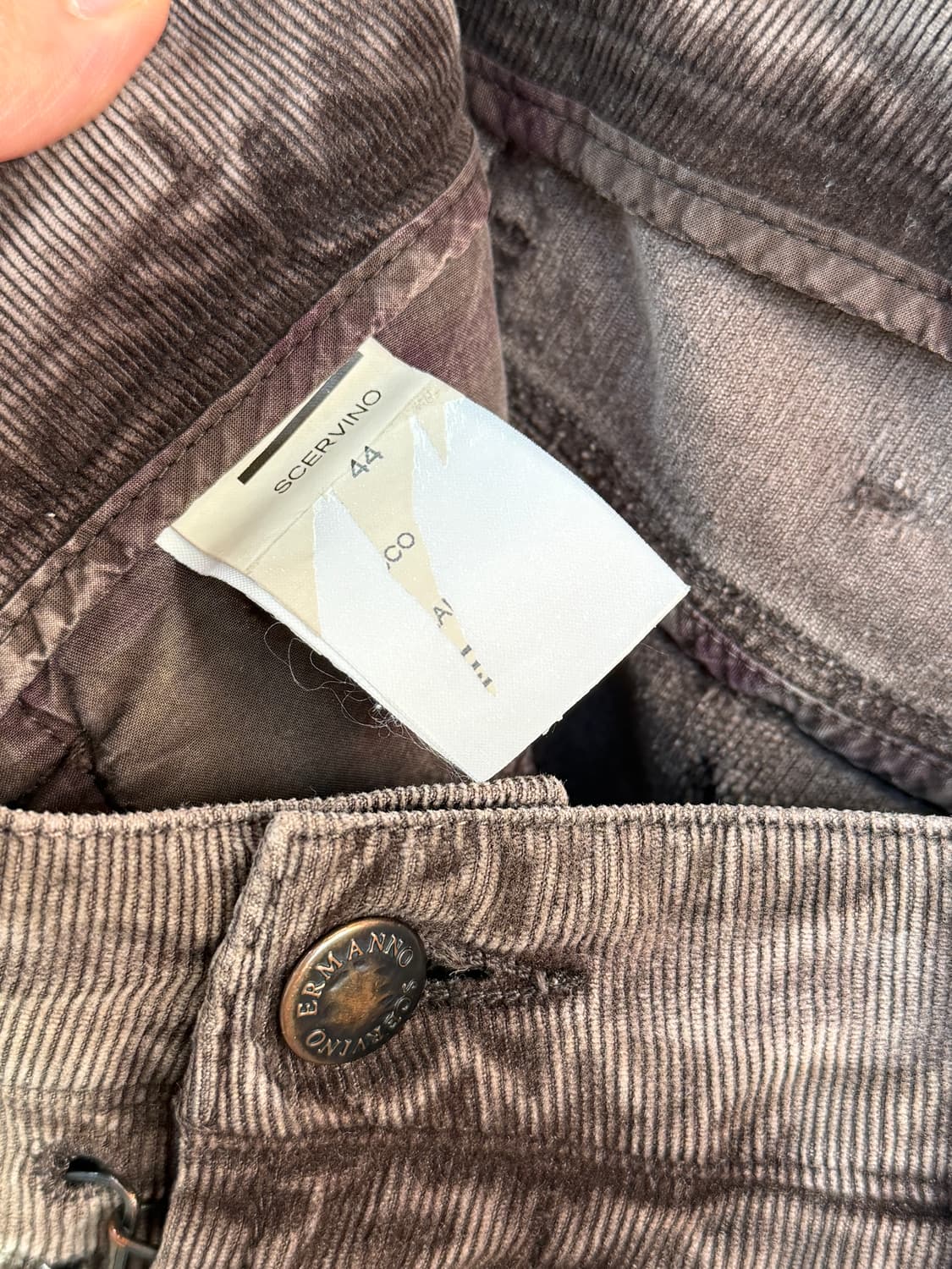 Ermanno Scervino 브라운 백신치 토듀로이 팬츠 44 상품이미지5