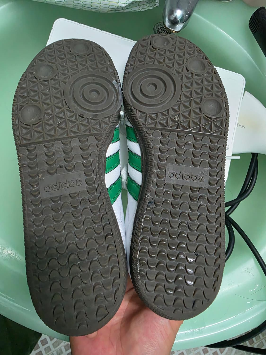 아디다스 삼바 OG 화이트 그린 230 판매합니다 상품이미지6