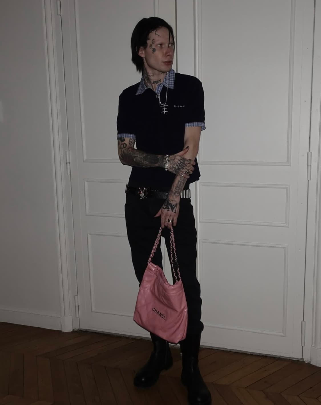 miumiu 레이어드 폴로 셔츠 m 상품이미지1