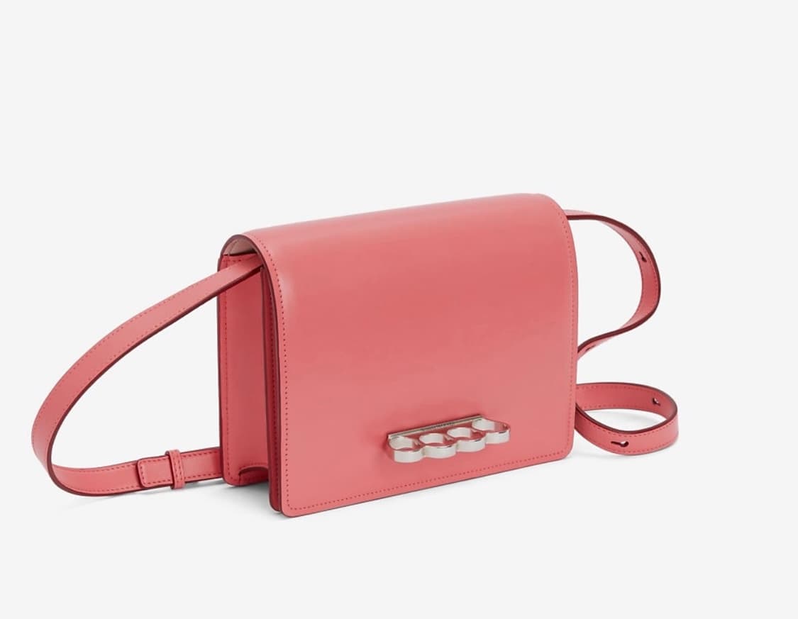 [새상품]알렉산더맥퀸 레더 포링백 코랄 상품이미지5