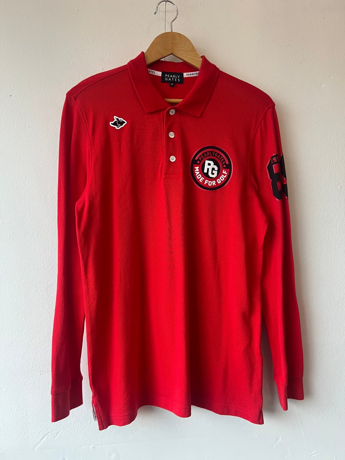 파리게이츠 남성 레드 PK카라티셔츠 긴팔티셔츠 상품이미지2