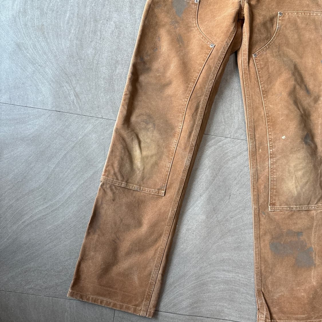 칼하트 정품 브라운 더블니 팬츠 바지 상품이미지3