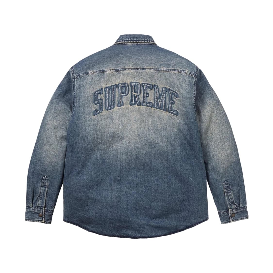 슈프림 셔링 라인드 데님 워크 셔츠 워시드 인디고 상품이미지6
