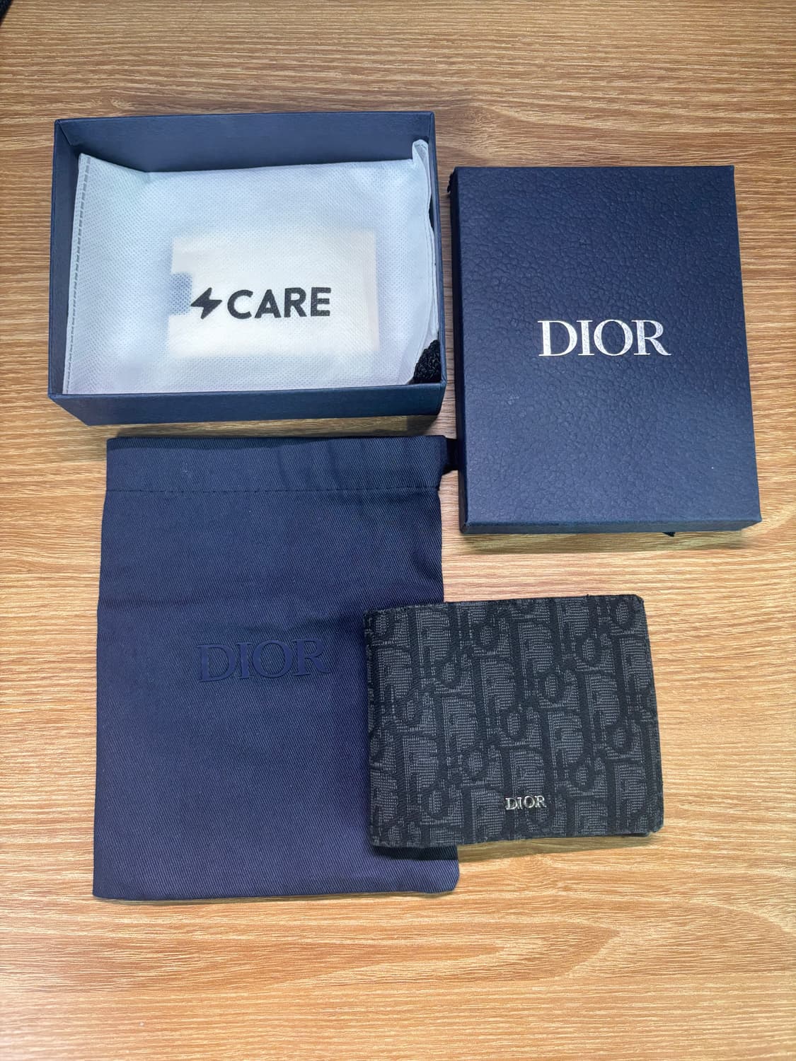 디올 오블리크 자카드 반지갑 블랙 상품이미지1