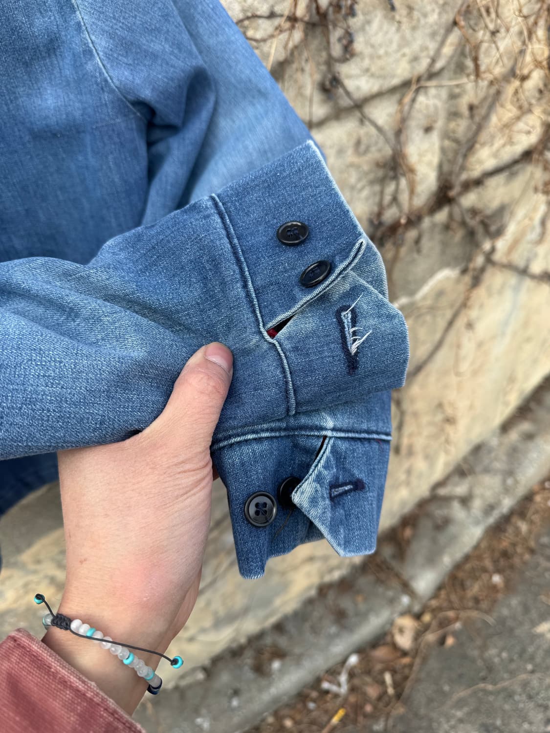 70s jc penney 빈티지 하드페이딩 코듀로이 데님 워크 자켓 상품이미지8