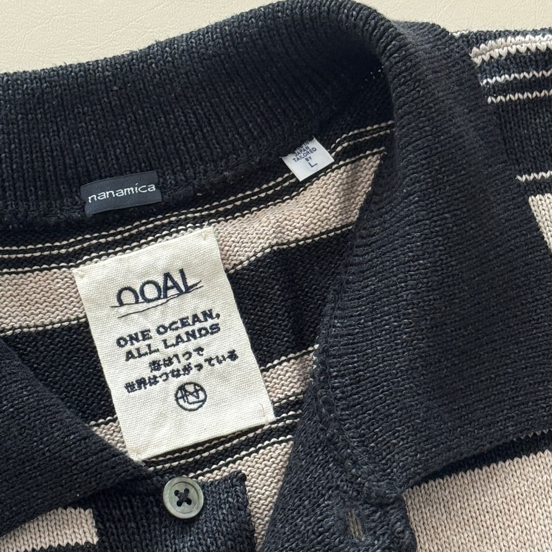 나나미카 스트라이프 폴로 니트 L 상품이미지5