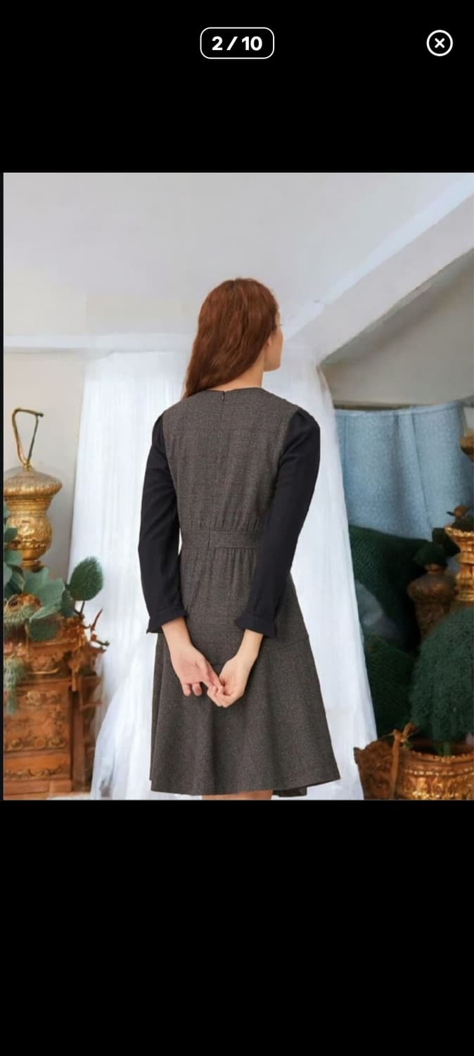 헤지스레이디스  모직 원피스 55 상품이미지3