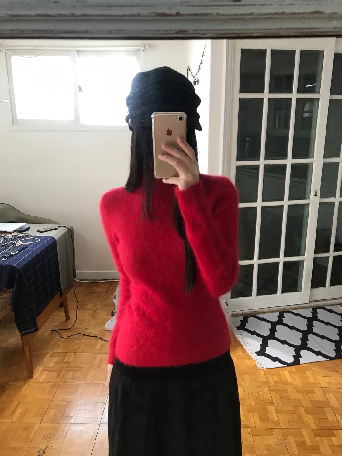 vintage red angora knit 상품이미지2