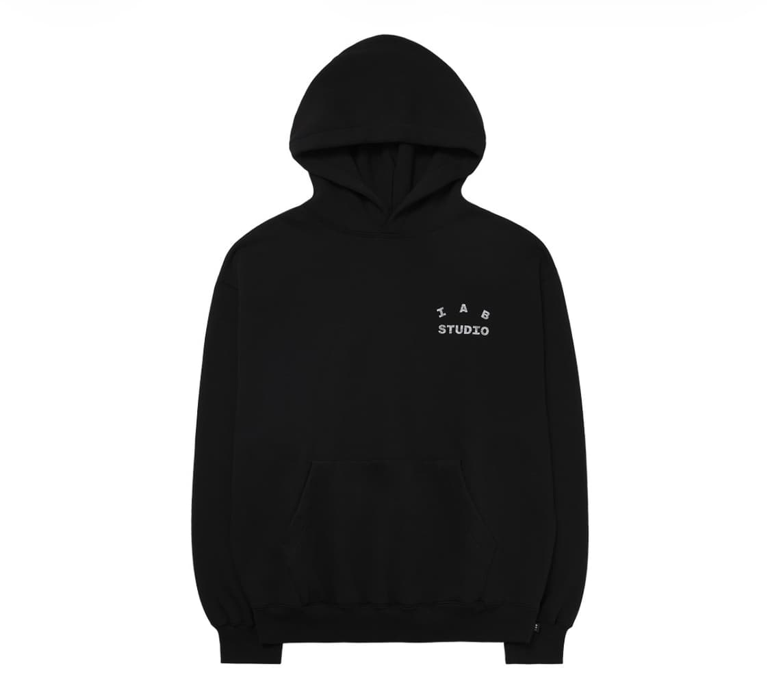 아이앱 스튜디오 아이앱 카모 로고 후드 블랙 상품이미지1