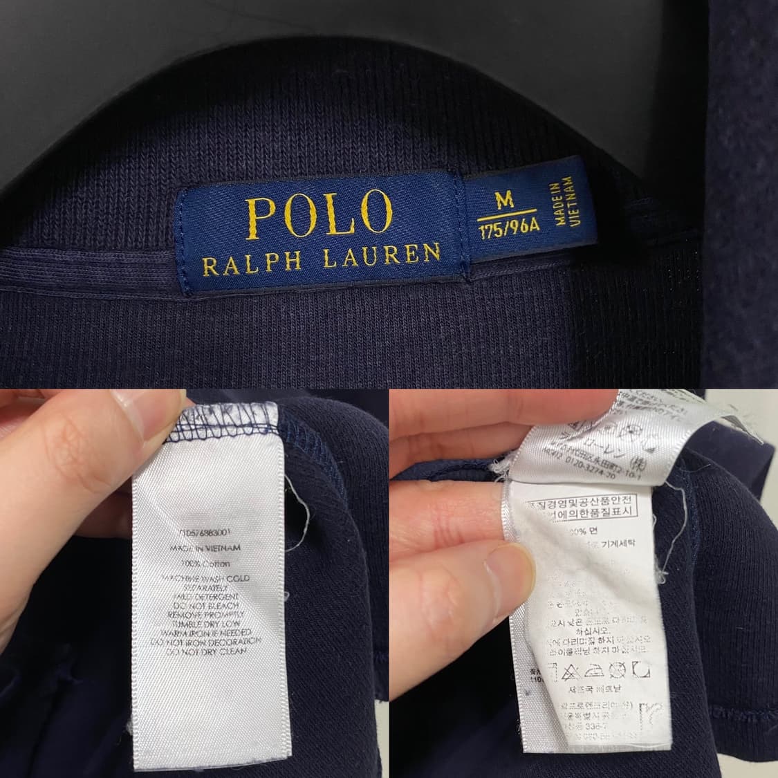 폴로 랄프로렌 신형 반집업 니트 네이비 상품이미지6