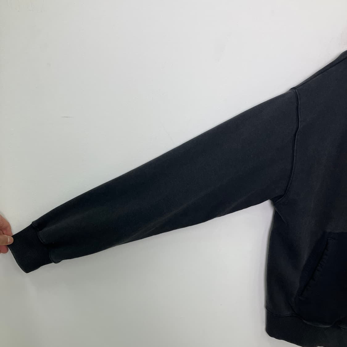 마뗑킴 블랙 피그먼트 다잉 후드집업  상품이미지7