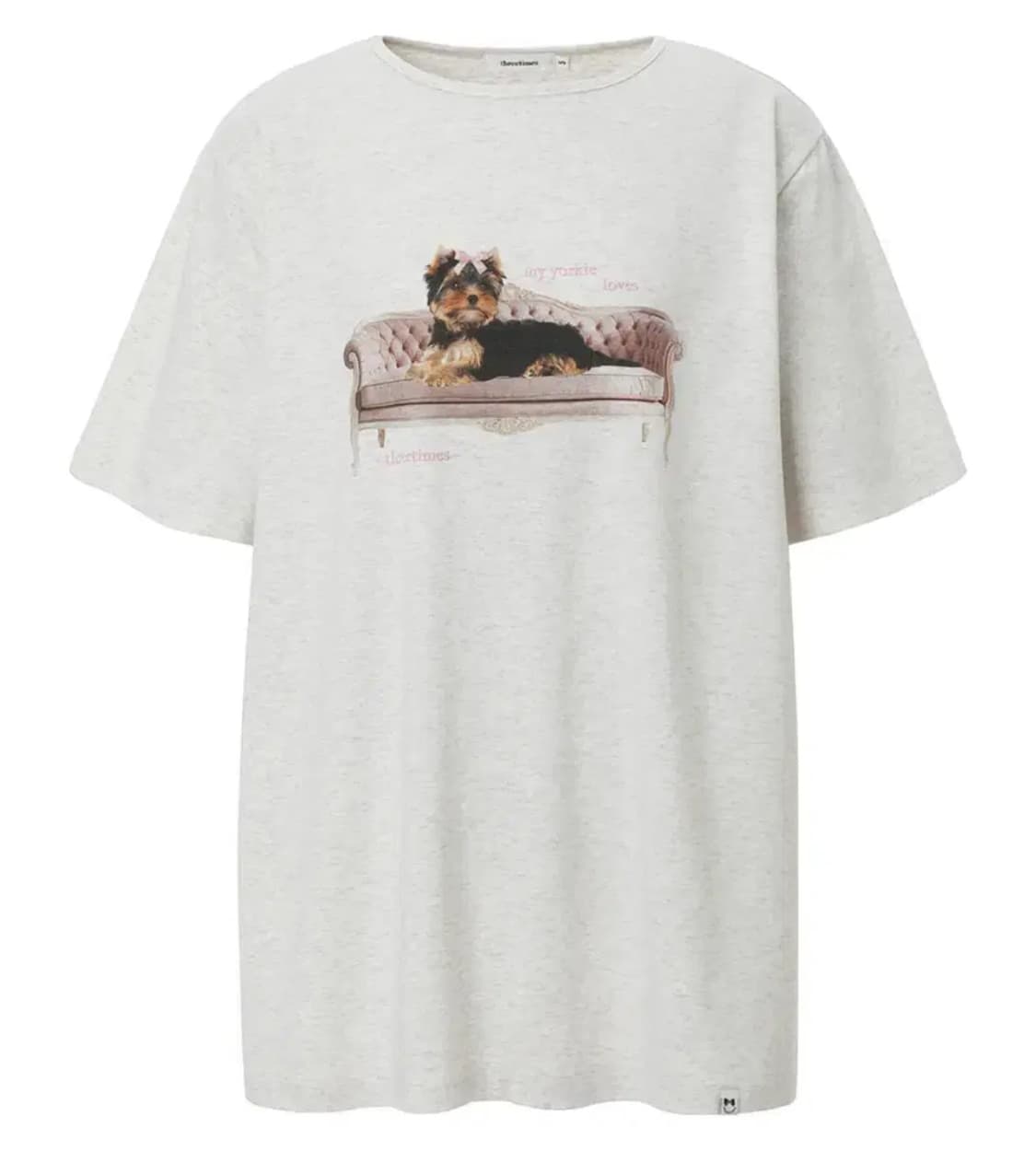 쓰리타임즈 리본 요키 요크 반팔티셔츠 상품이미지1