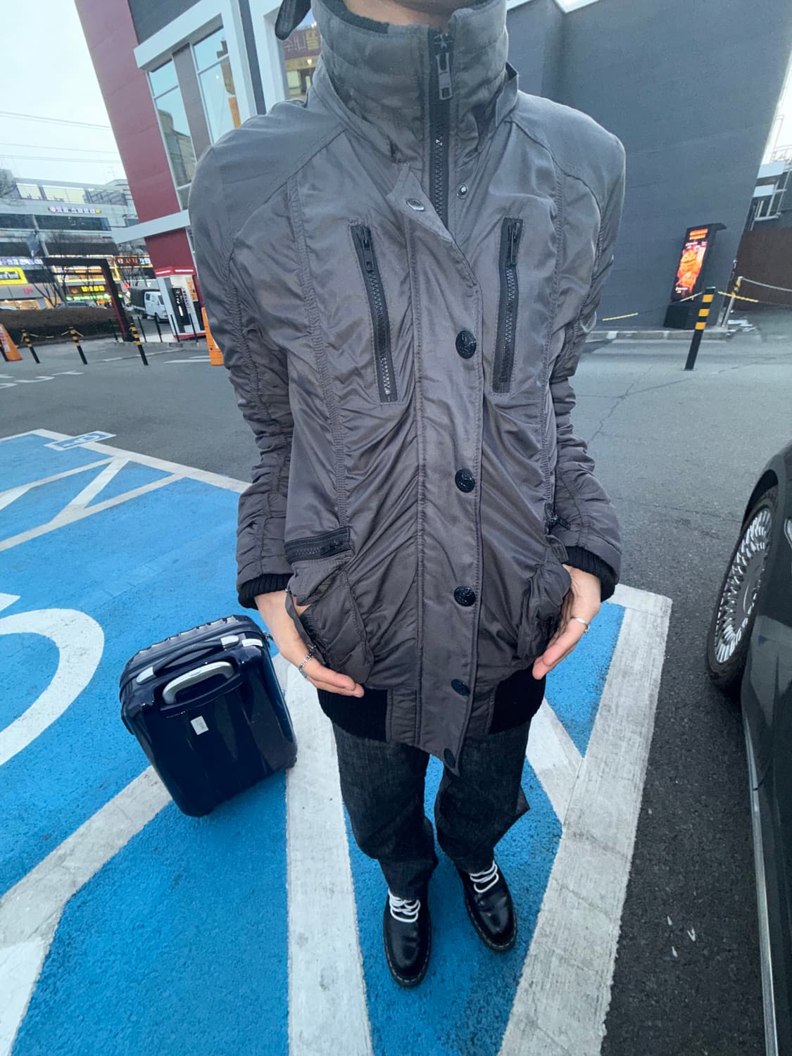 그레이 셔링 빈티지 푸퍼 상품이미지6