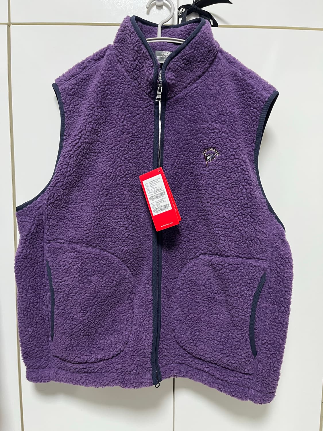 (새상품) 뉴발란스 플리스 베스트 퍼플 L 상품이미지1