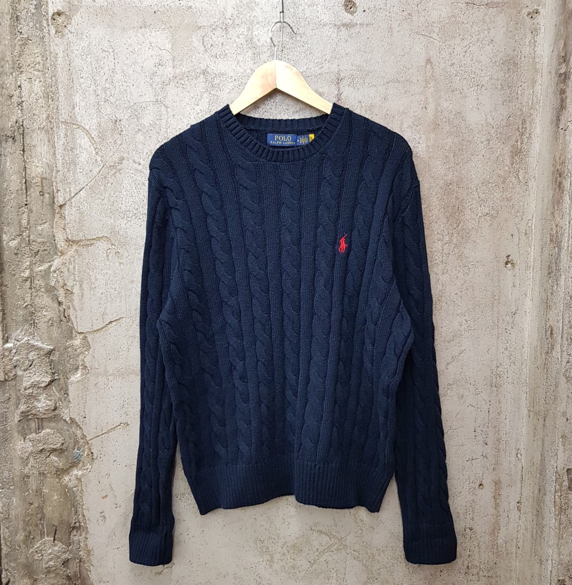 폴로 랄프로렌 네이비 케이블 코튼  니트 M사이즈 상품이미지1