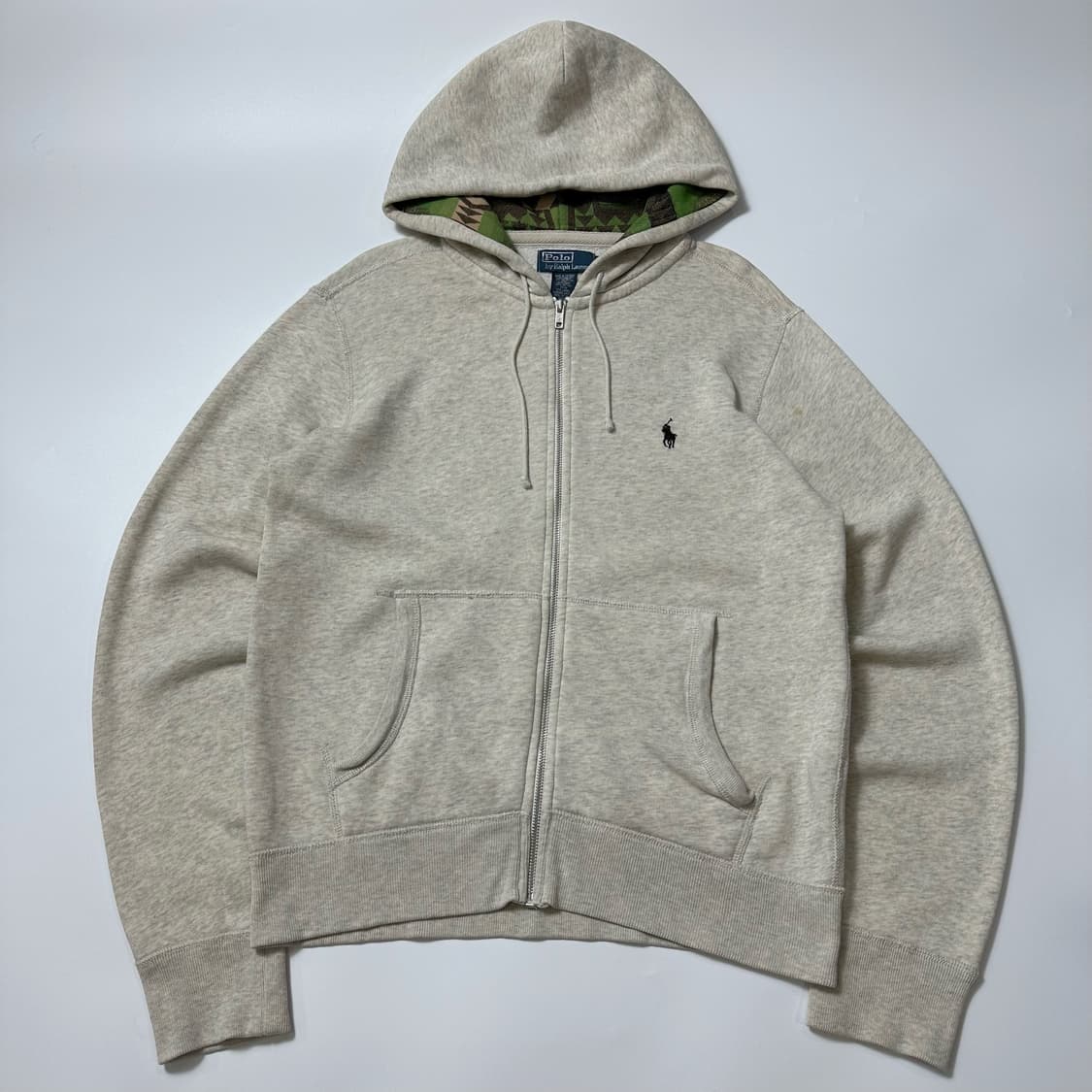 폴로 패턴 후드집업 상품이미지2