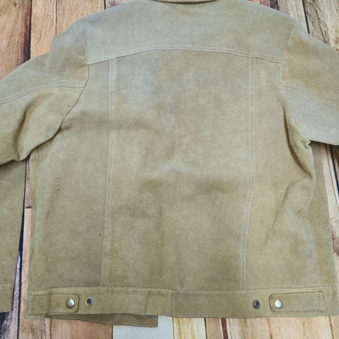 90s 재팬 빈티지 소가죽스웨이드 type 3rd 트러커 자켓 L 상품이미지10