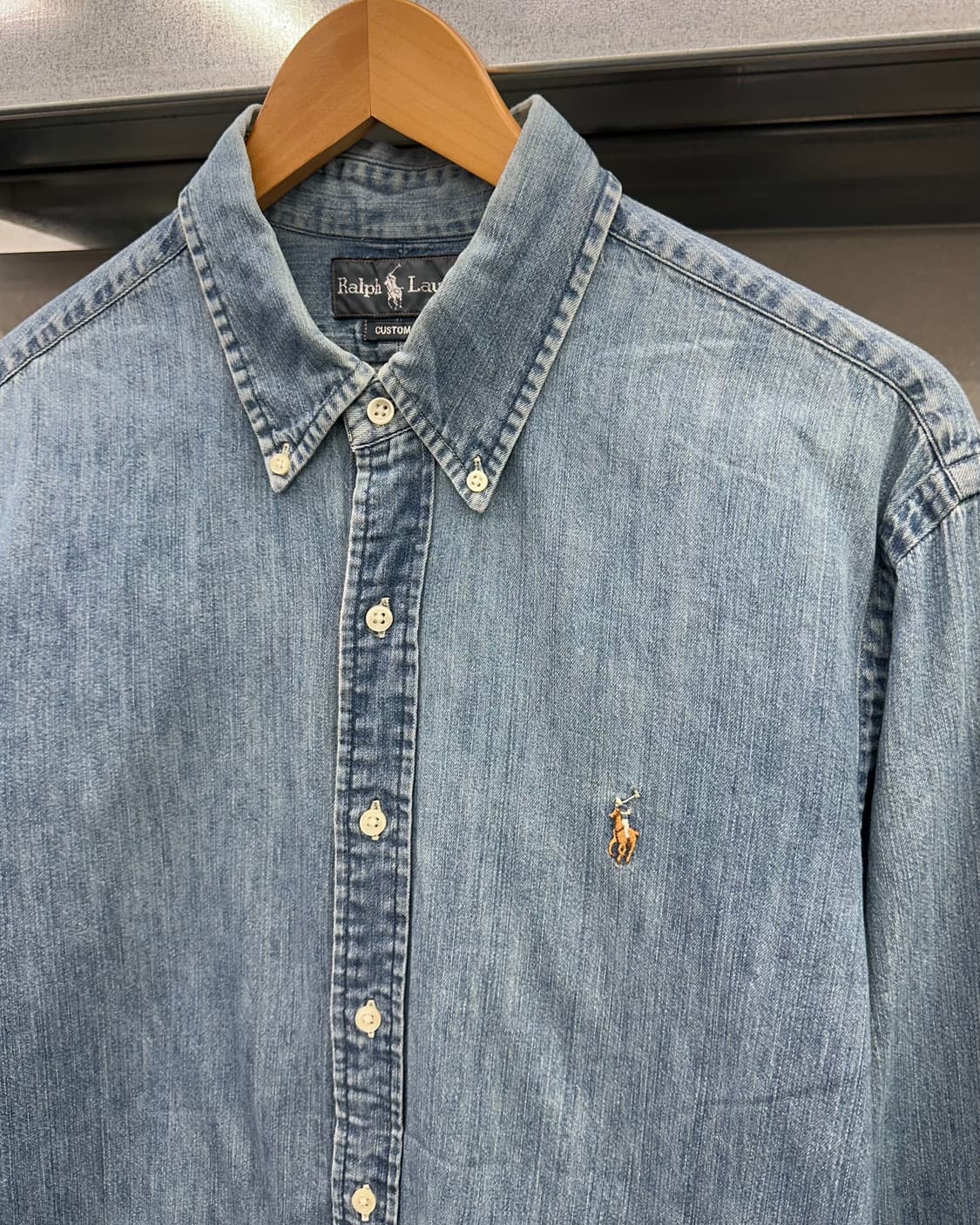 (L)폴로 데님 셔츠-M1814 상품이미지3