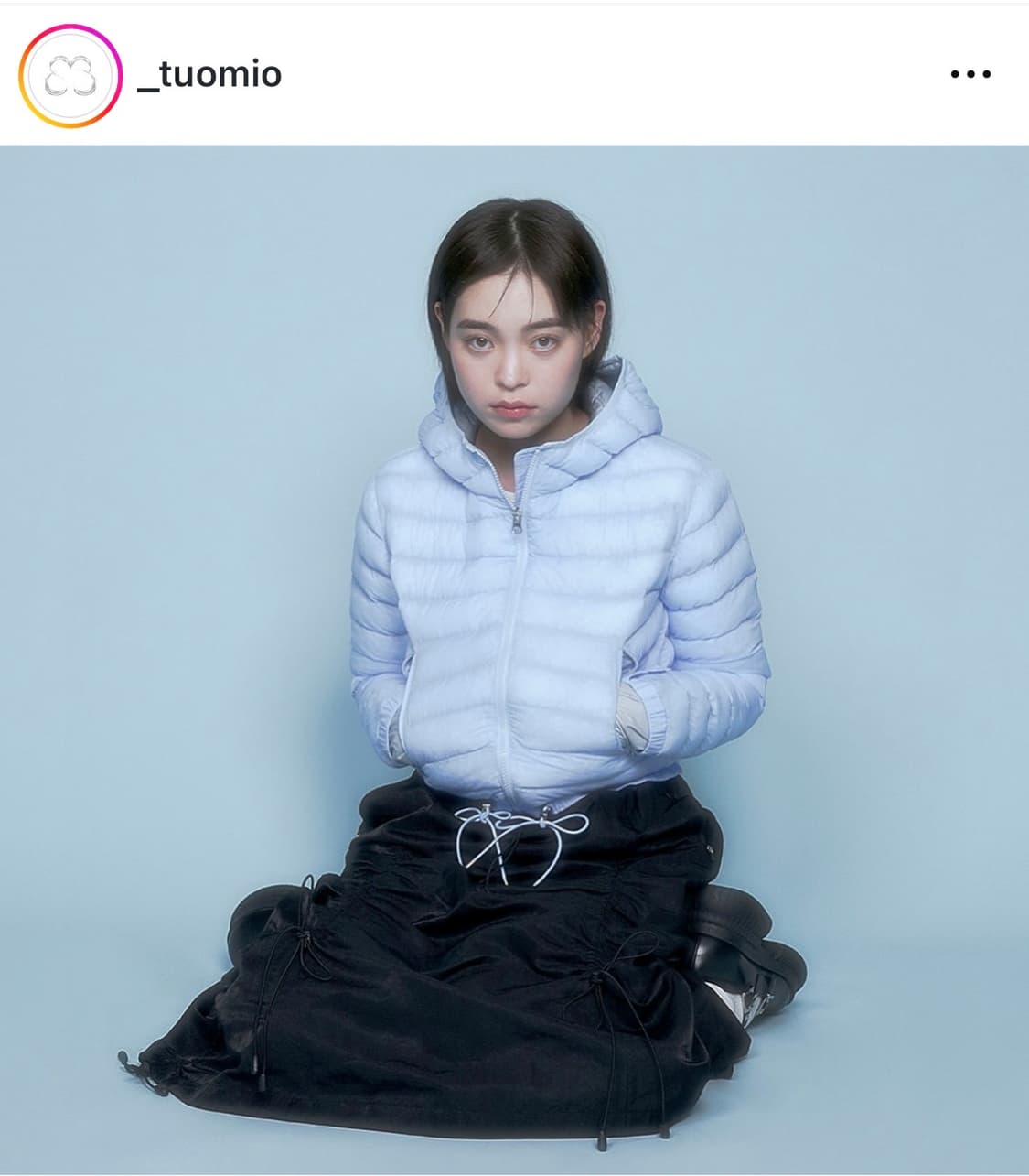 뚜오미오 경량패딩 스카이블루 상품이미지1