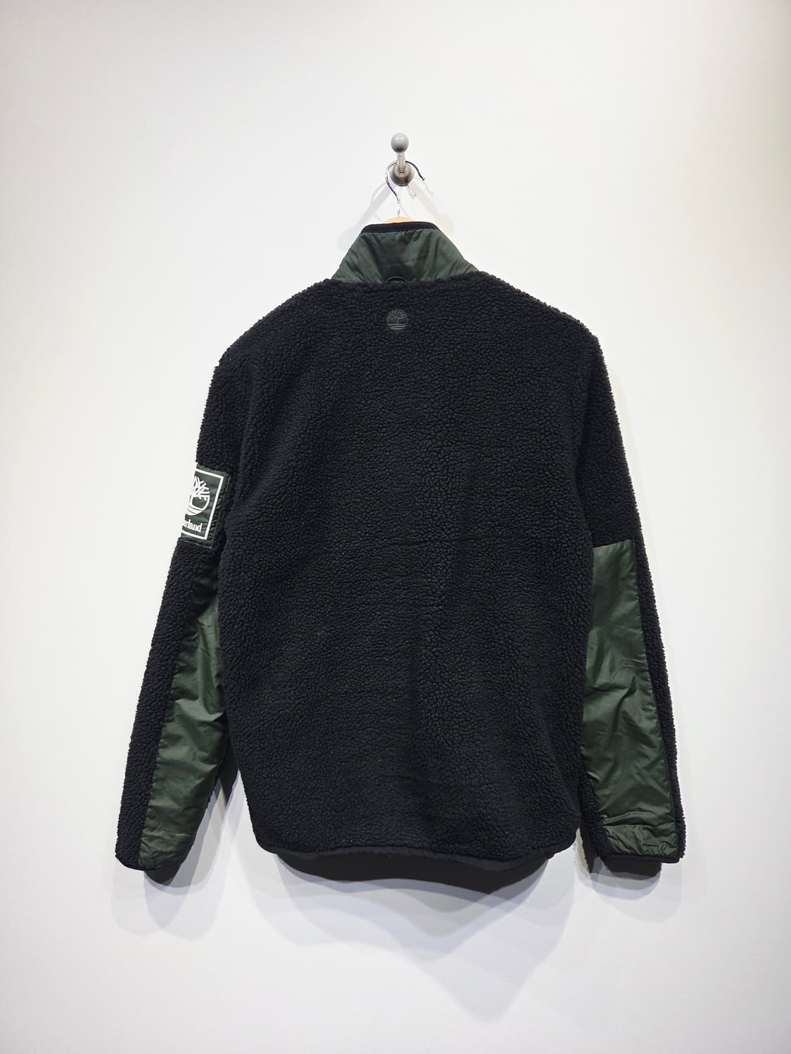 팀버랜드 블랙 카키 배색 보아 플리스 뽀글이 모크넥 집업 자켓_S 상품이미지6