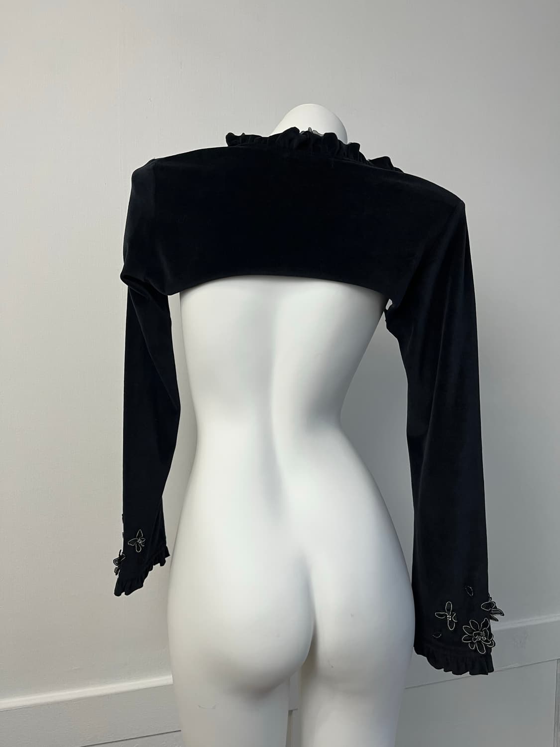 POTECHINO 블랙 벨벳 볼레로 상품이미지5