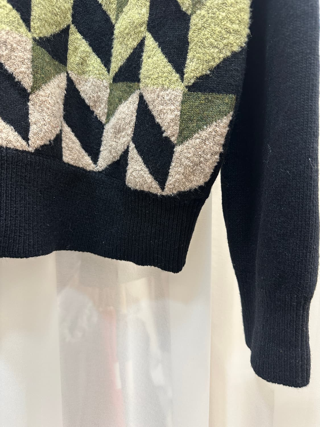 본더치 체크 방풍 하프집업 니트 100 상품이미지4