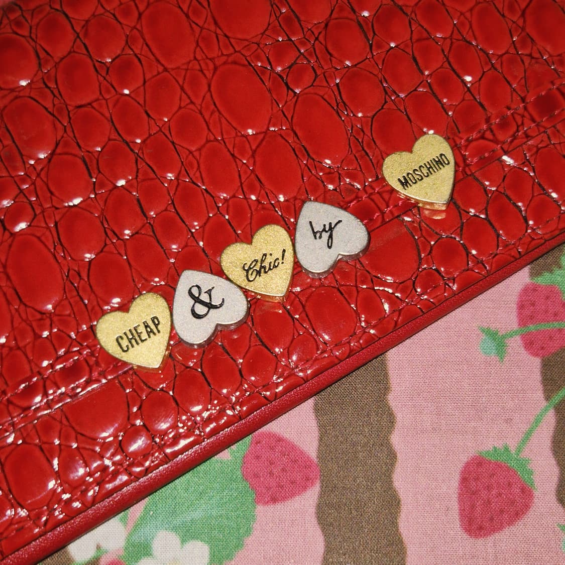 00s 모스키노 칩앤시크 크로커다일 레드 장지갑 상품이미지8