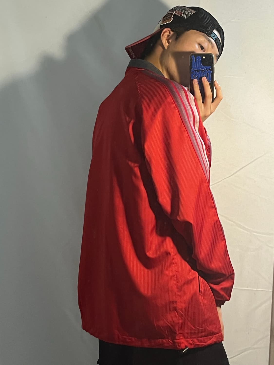 아디다스 사이드라인 빨간색 바람막이 상품이미지3
