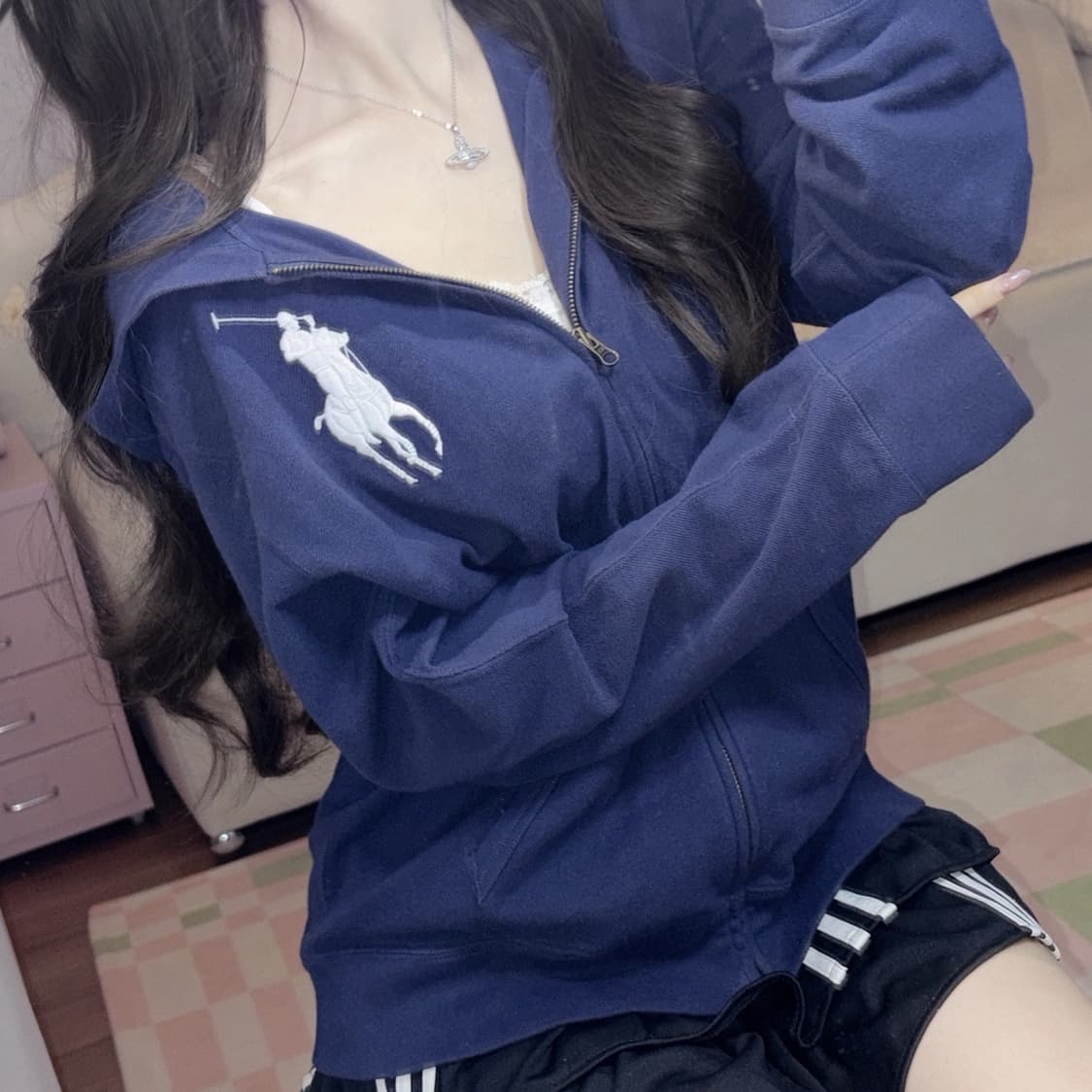 🐰폴로 랄프로렌 빅포니 네이비 코튼 후드집업🪽 상품이미지5