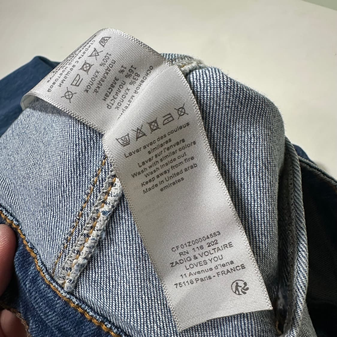 우먼S-M 쟈딕앤볼테르 슬림핏 엔젤기타자수 데님자켓 상품이미지10