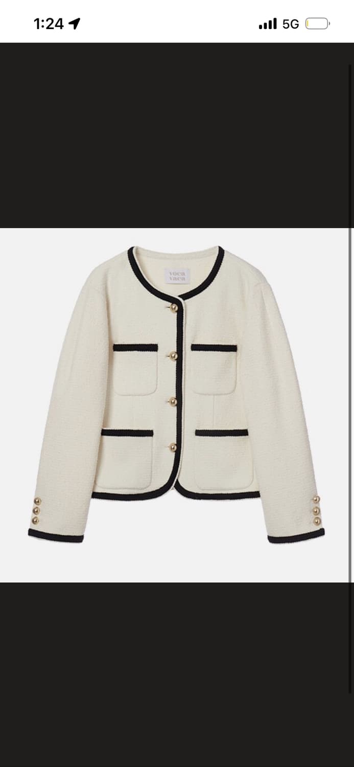 보카바카 마렘마 배색 트위드자켓 아이보리 s 상품이미지2