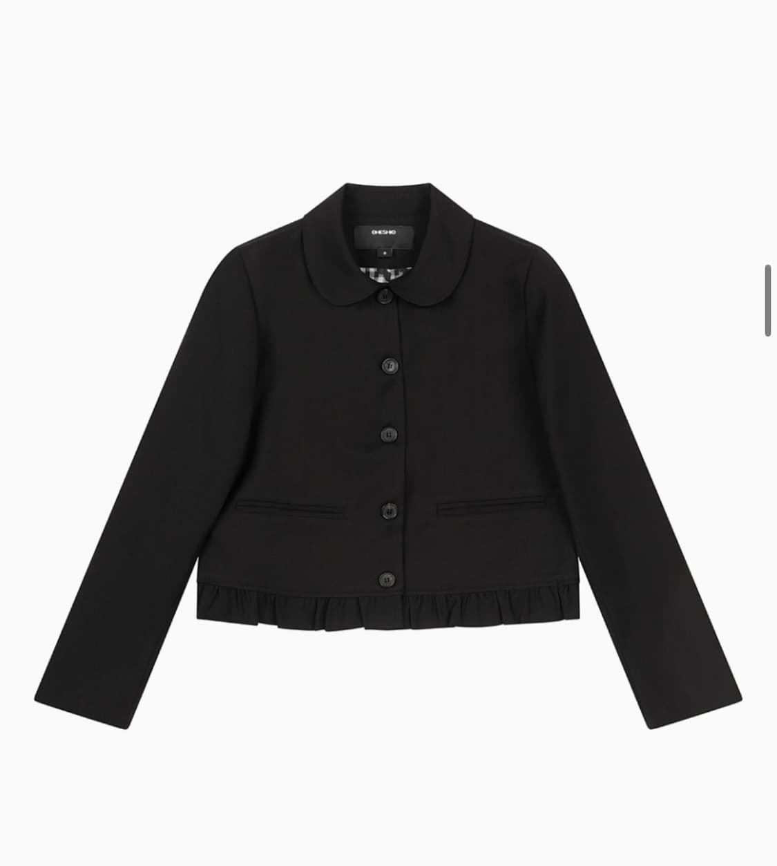 오헤시오 라운드 프릴 자켓, 블랙 상품이미지4
