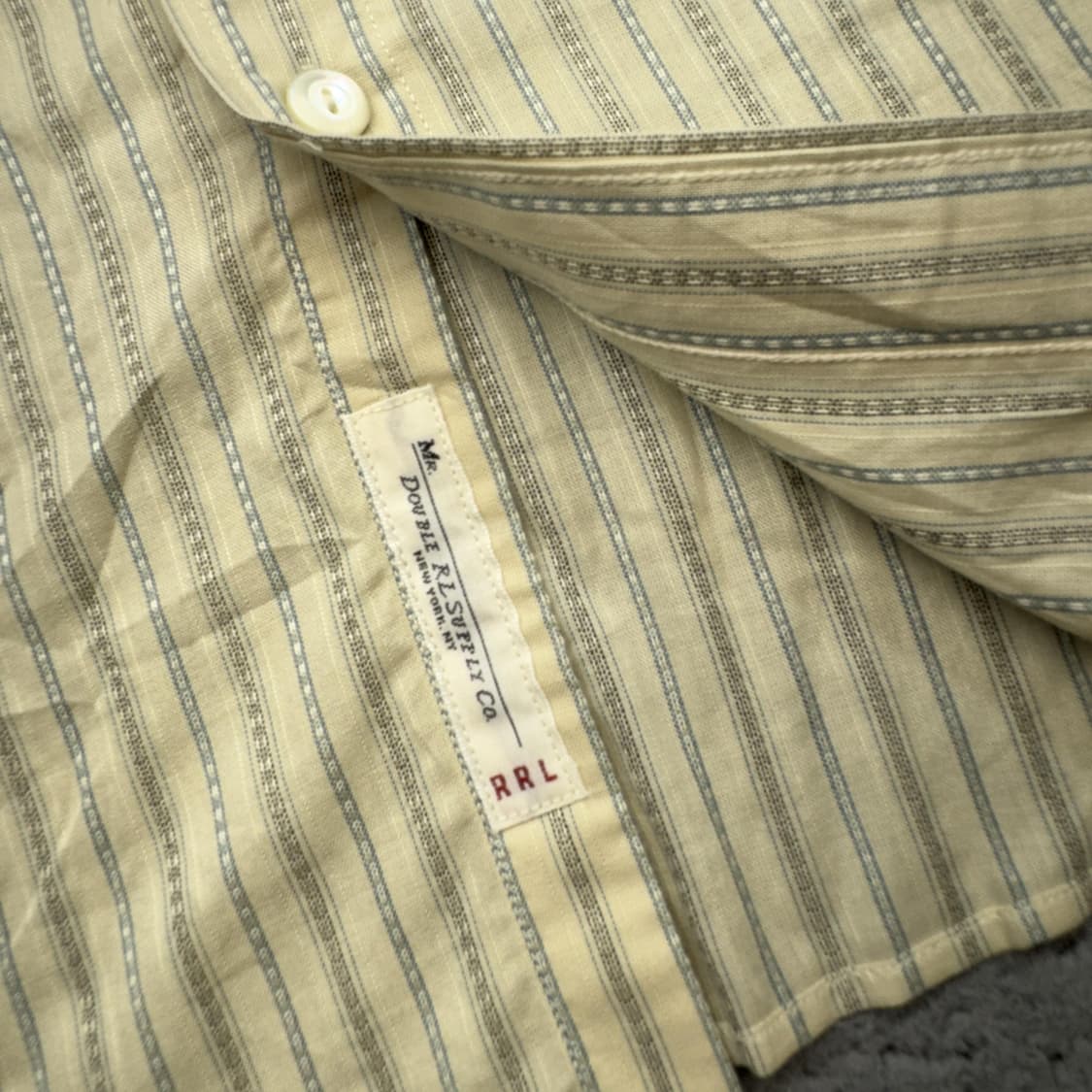 90s RRL 스트라이프 버튼다운 셔츠 상품이미지4
