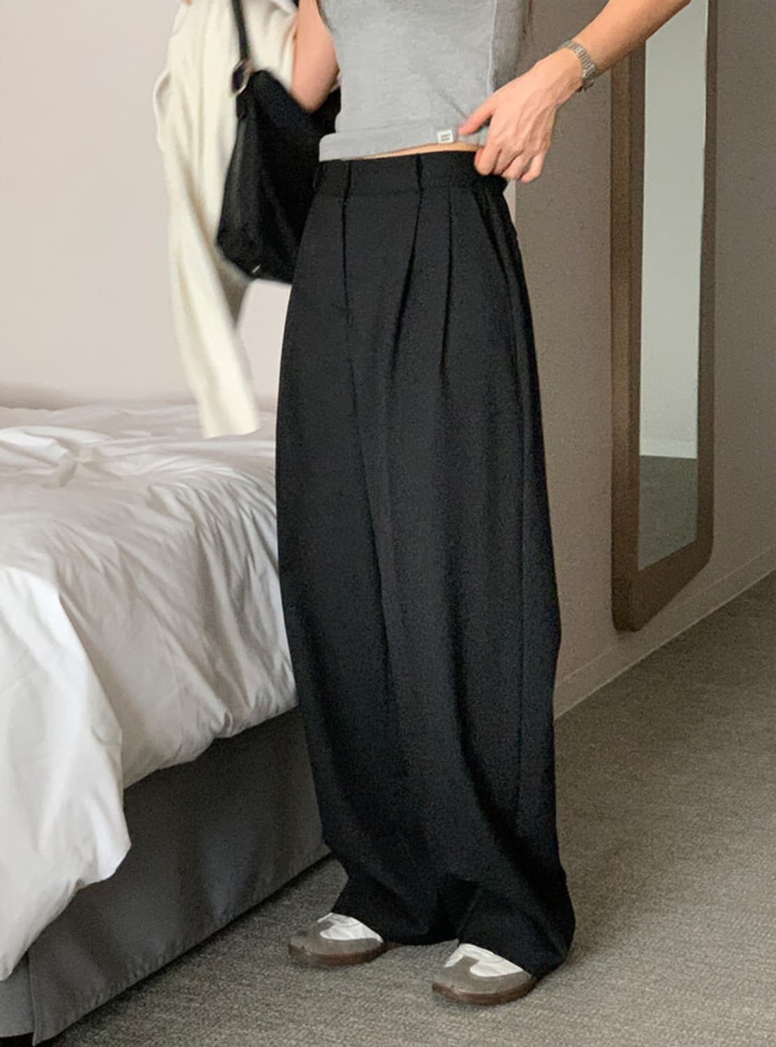 (택O) 필링스 클래식 슬랙스 (s) (블랙) 상품이미지1