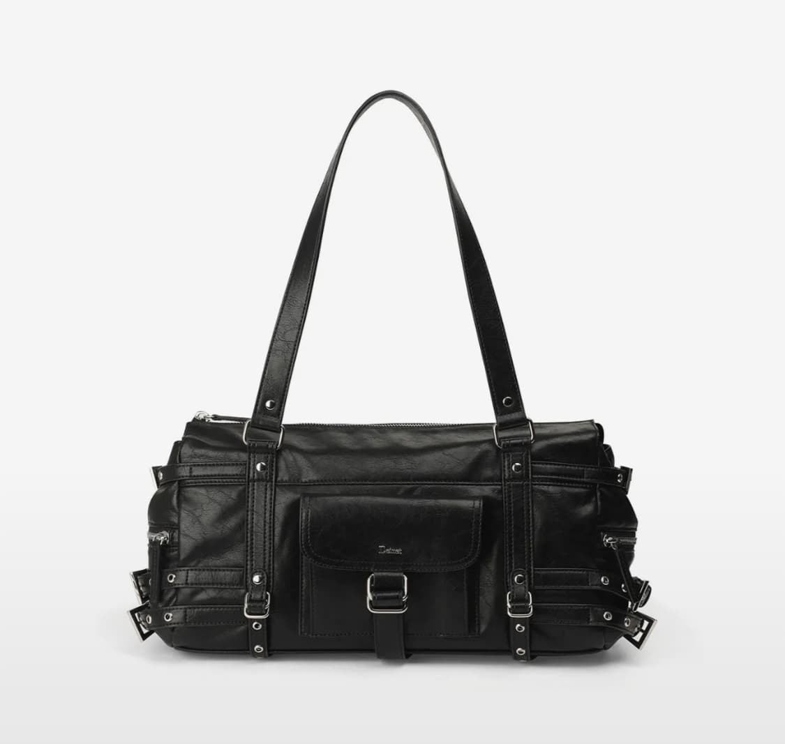 다이닛 벨티드 포켓 숄더백 블랙 상품이미지1