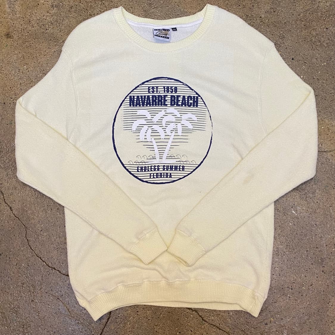 미국 빈티지 비치 프린팅 니트 맨투맨 상품이미지2