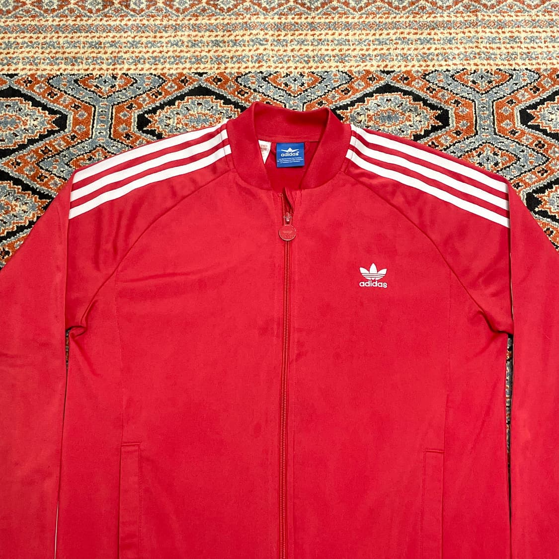 아디다스 오리지날 레드 집업 져지 여성M 상품이미지2